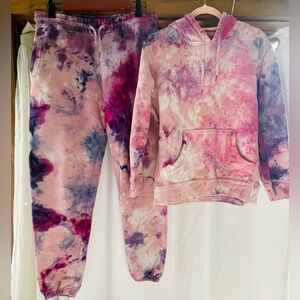 Organic Cotton Fleece Rose Quartz Hoodie & Sweatpants Set